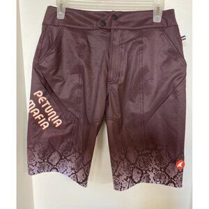 Pactimo Women's SM Apex Mountain Biking Shorts Plum quick dry Petunia Mafia NWT